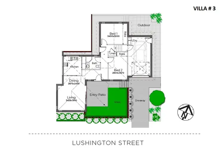 Floorplan of Homely villa listing, 3/2A Lushington Street, East Gosford NSW 2250