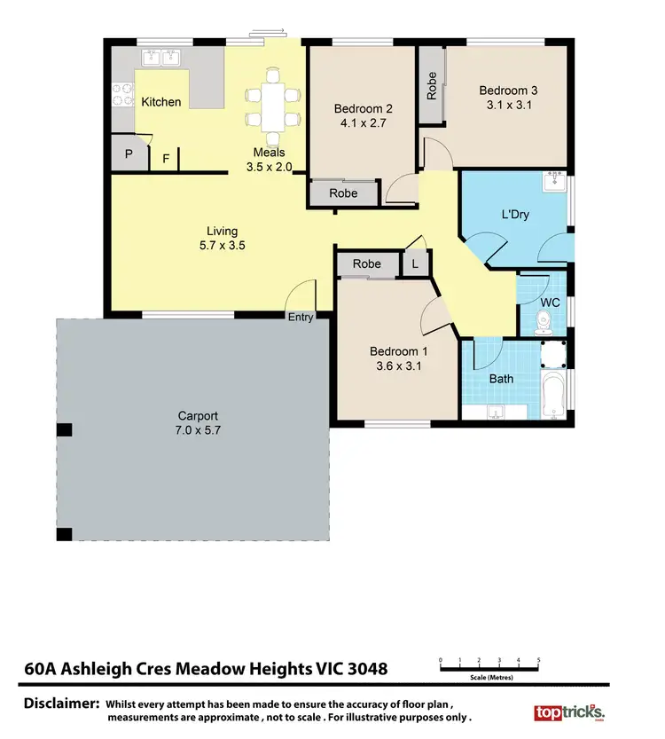 Floorplan of Homely house listing, 60A Ashleigh Crescent, Meadow Heights VIC 3048
