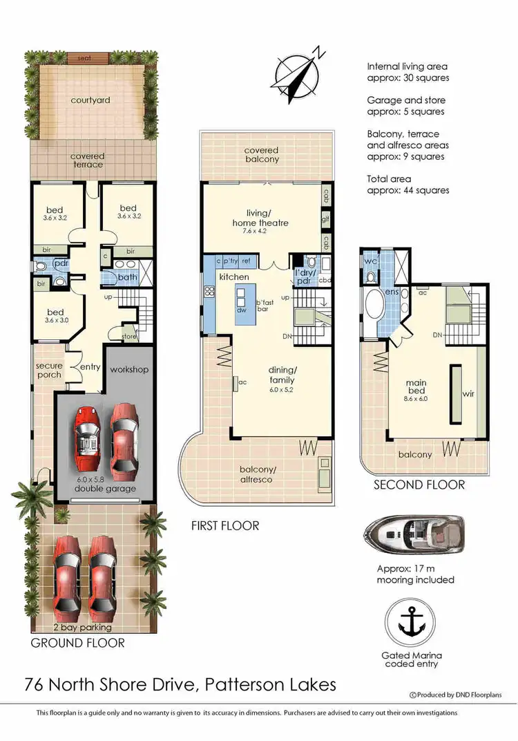 Floorplan of Homely house listing, 76 North Shore Drive, Patterson Lakes VIC 3197