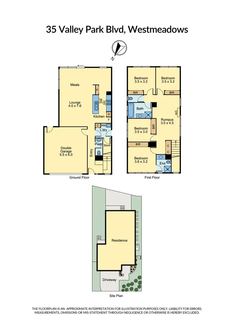 Floorplan of Homely house listing, 35 Valley Park Boulevard, Westmeadows VIC 3049