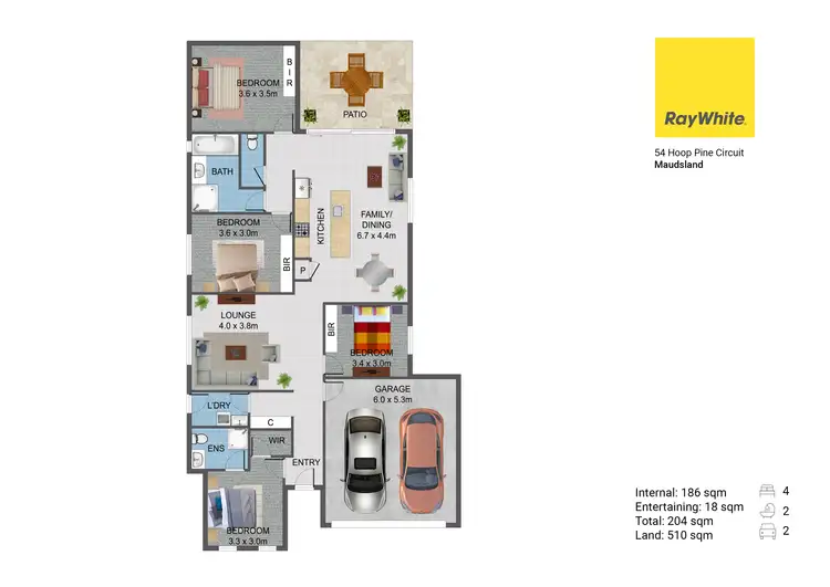 Floorplan of Homely house listing, 54 Hoop Pine Circuit, Maudsland QLD 4210
