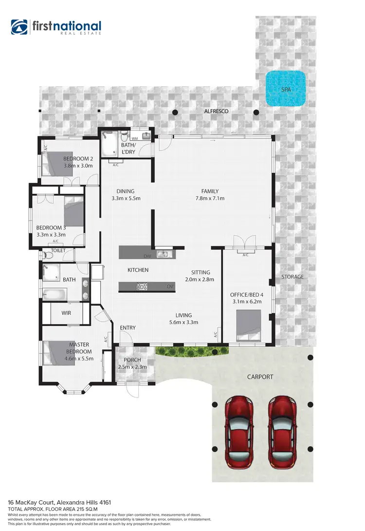 Floorplan of Homely house listing, 16 Mackay Court, Alexandra Hills QLD 4161