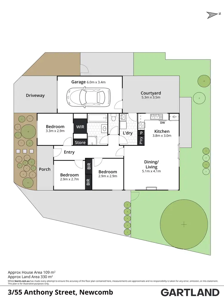Floorplan of Homely house listing, 3/55 Anthony Street, Newcomb VIC 3219