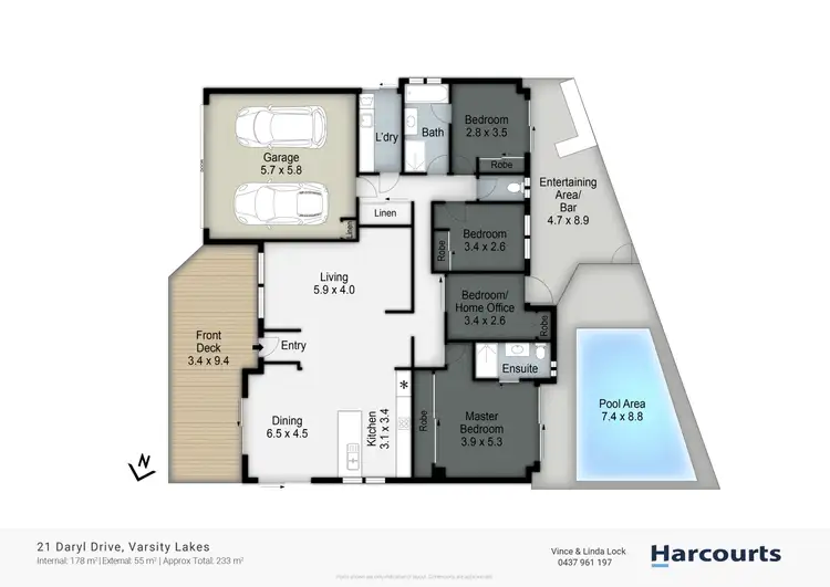 Floorplan of Homely house listing, 21 Daryl Drive, Varsity Lakes QLD 4227