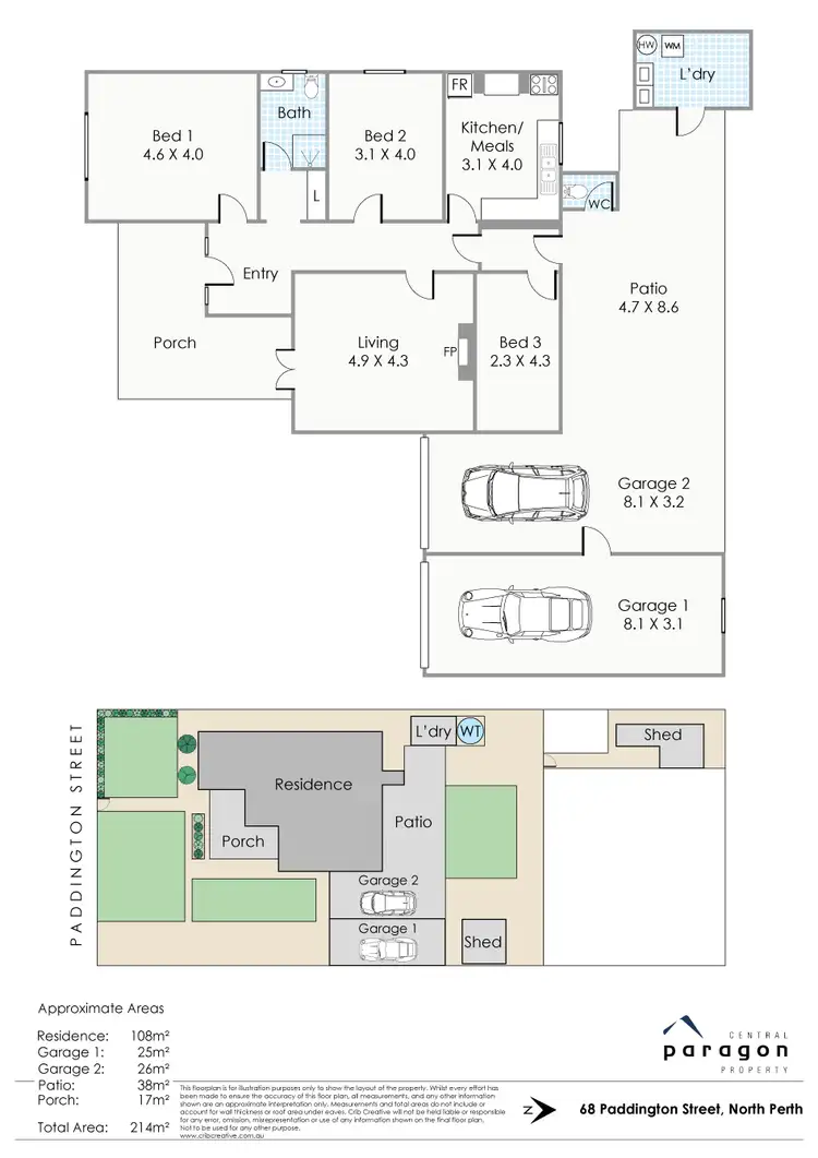 Floorplan of Homely house listing, 68 Paddington Street, North Perth WA 6006