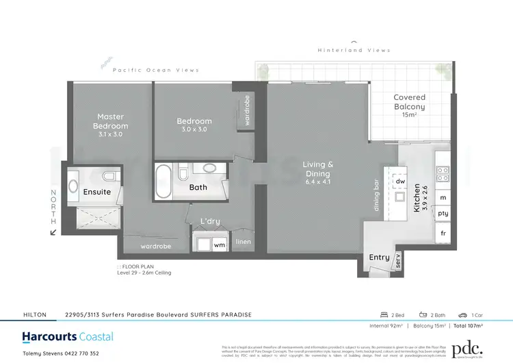 Floorplan of Homely apartment listing, 22905/3113 Surfers Paradise Boulevard, Surfers Paradise QLD 4217