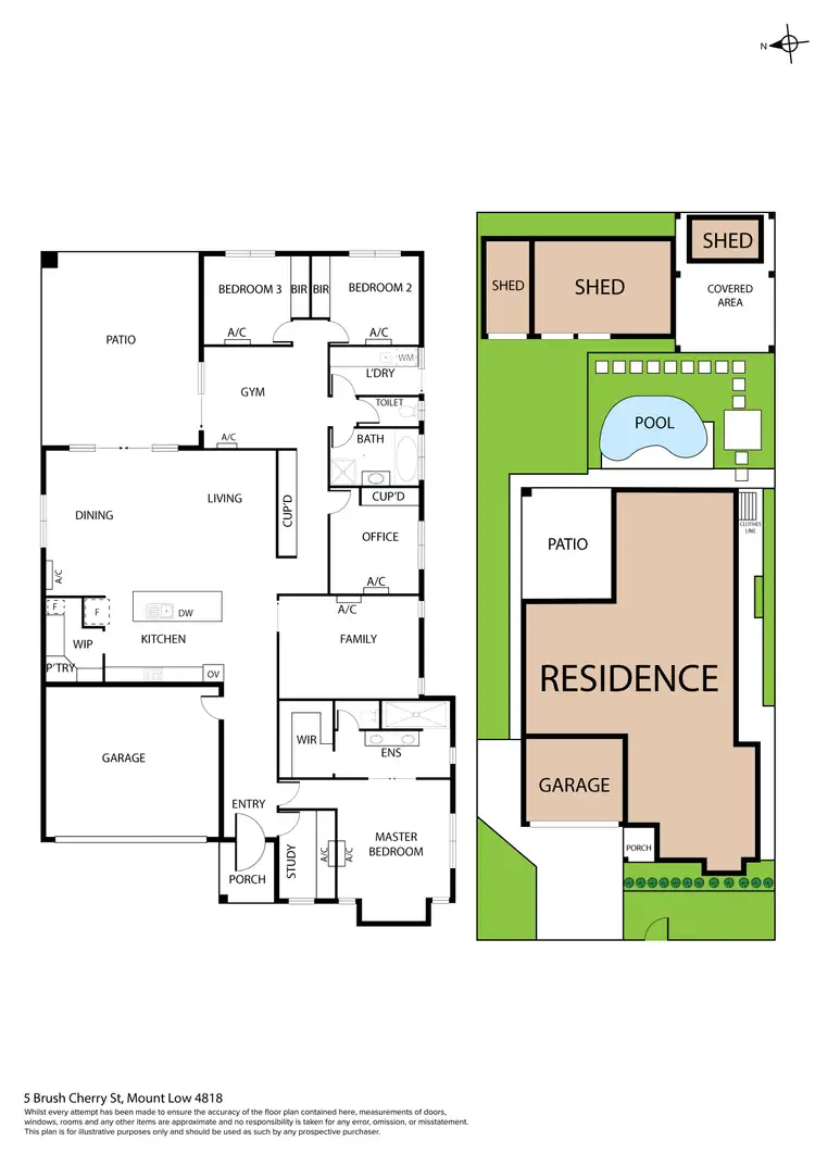Floorplan of Homely house listing, 5 Brush Cherry Street, Mount Low QLD 4818