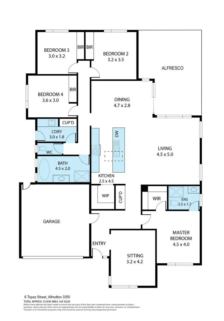 Floorplan of Homely house listing, 6 Topaz Street, Alfredton VIC 3350