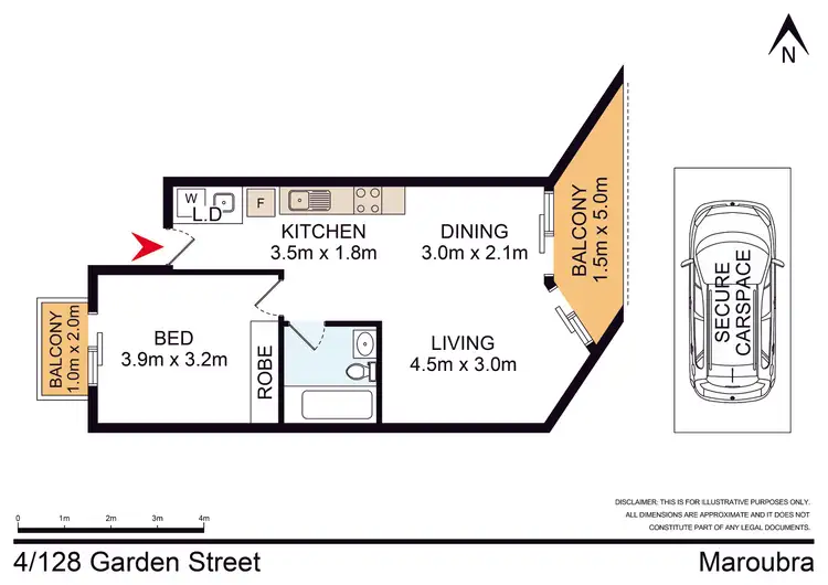 Floorplan of Homely apartment listing, 4/128 Garden Street, Maroubra NSW 2035
