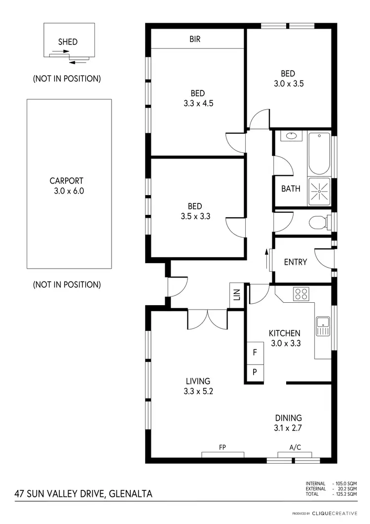 Floorplan of Homely house listing, 47 Sun Valley Drive, Glenalta SA 5052