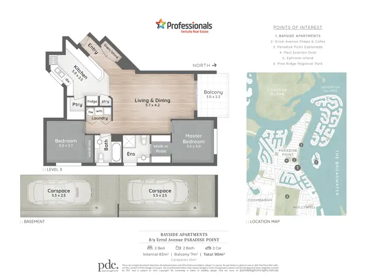 Floorplan of Homely apartment listing, 8/9 Errol Avenue, Paradise Point QLD 4216