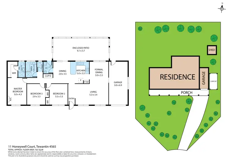 Floorplan of Homely house listing, 11 Honeywell Court, Tewantin QLD 4565