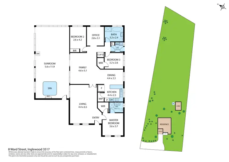 Floorplan of Homely house listing, 8 Ward Street, Inglewood VIC 3517