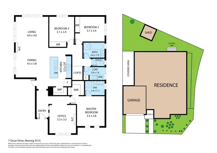 Floorplan of Homely house listing, 7 Oscar Drive, Marong VIC 3515