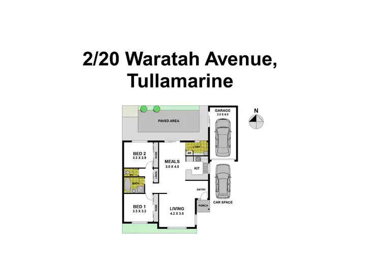 Floorplan of Homely unit listing, 2/20 Waratah Avenue, Tullamarine VIC 3043