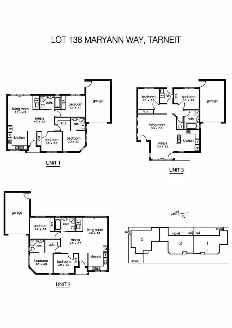Floorplan of Homely house listing, 3/11 Maryann Way, Tarneit VIC 3029