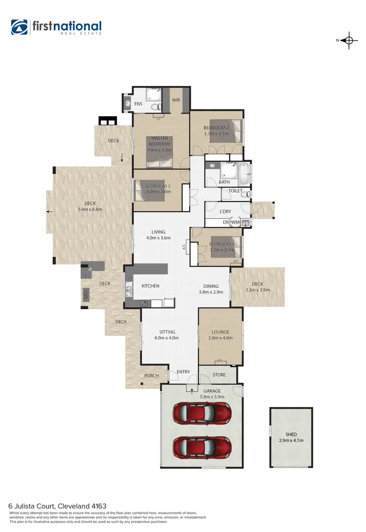 Floorplan of Homely house listing, 6 Julista Court, Cleveland QLD 4163