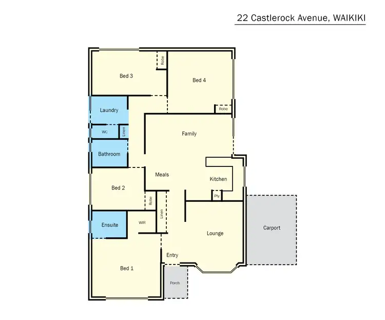 Floorplan of Homely house listing, 22 Castlerock Avenue, Waikiki WA 6169