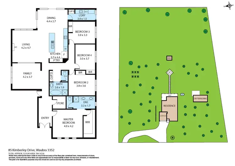 Floorplan of Homely house listing, 85 Kimberley Drive, Waubra VIC 3352