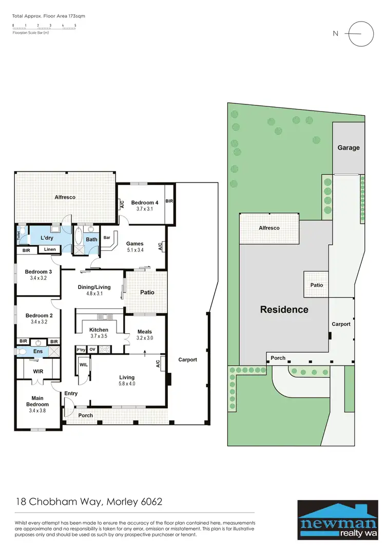 Floorplan of Homely house listing, 18 Chobham Way, Morley WA 6062