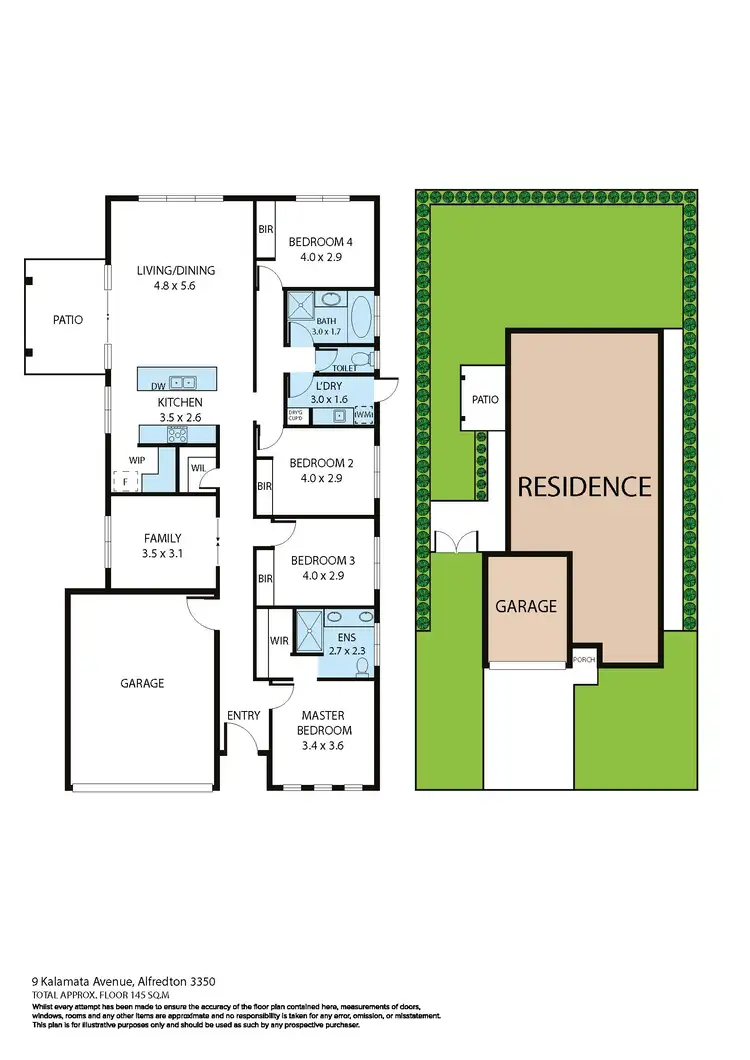 Floorplan of Homely house listing, 9 Kalamata Avenue, Alfredton VIC 3350