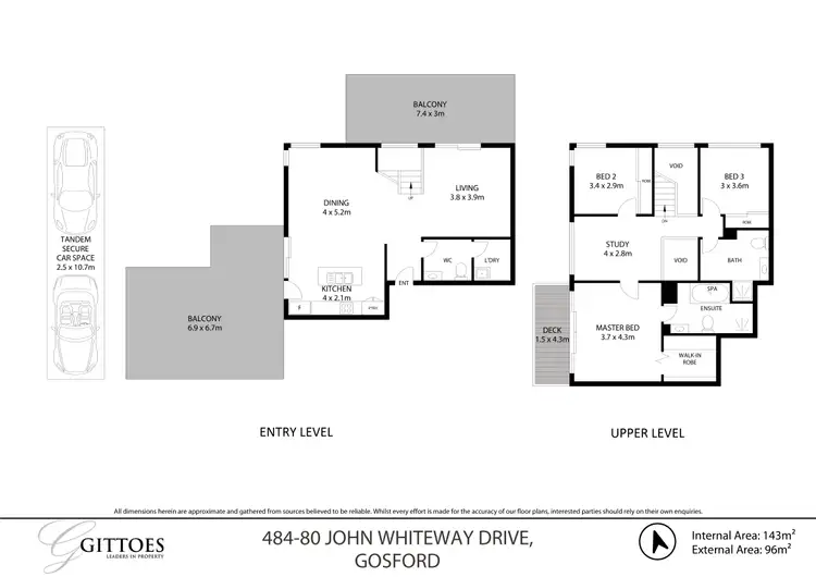 Floorplan of Homely apartment listing, 484/80 John Whiteway Drive, Gosford NSW 2250
