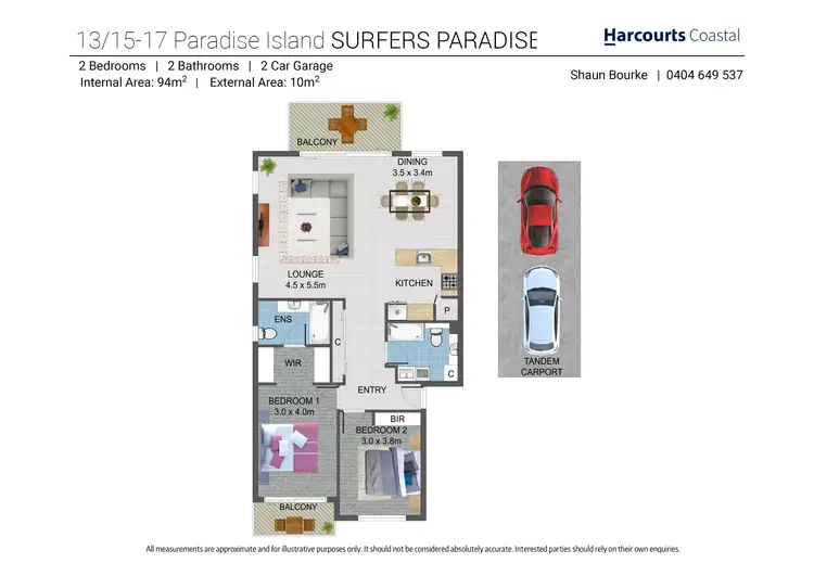 Floorplan of Homely apartment listing, 13/15-17 Paradise Island, Surfers Paradise QLD 4217