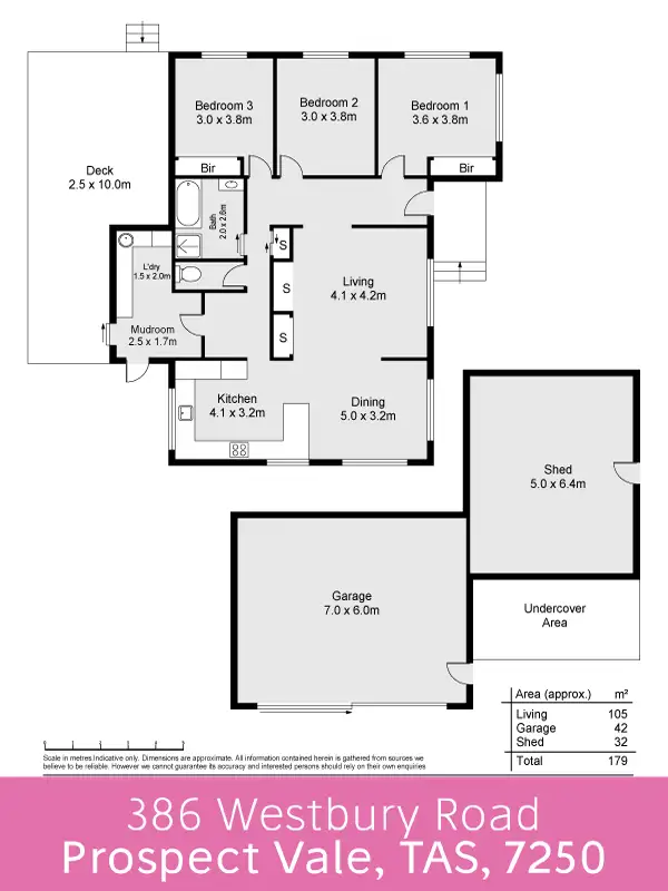 Floorplan of Homely house listing, 386 Westbury Road, Prospect Vale TAS 7250
