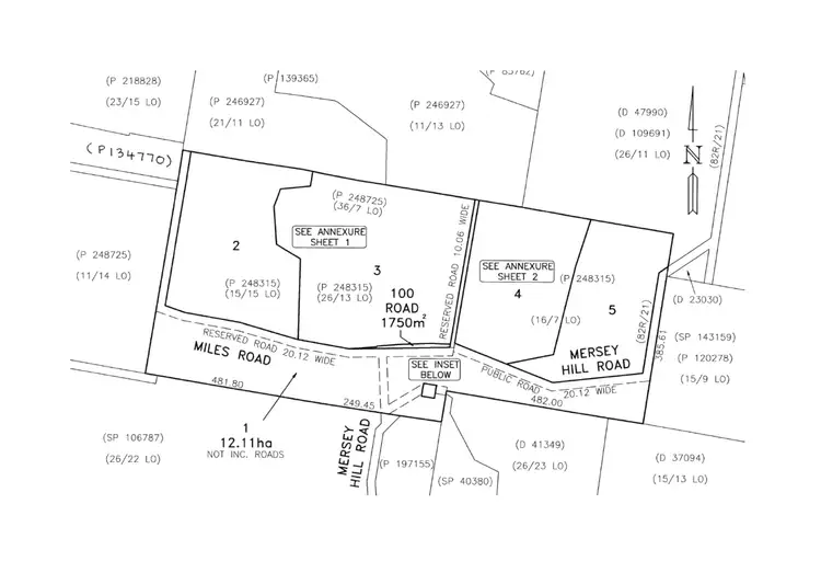 Floorplan of Homely land listing, Lot 2 - 5 Miles Road & Mersey Hill Road, Mole Creek TAS 7304