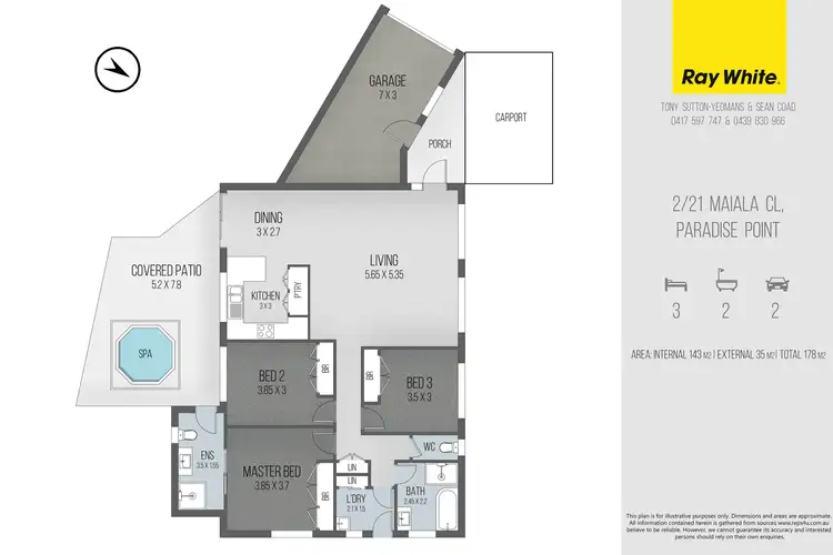 Floorplan of Homely semi-detached listing, 2/21 Maiala Close, Paradise Point QLD 4216