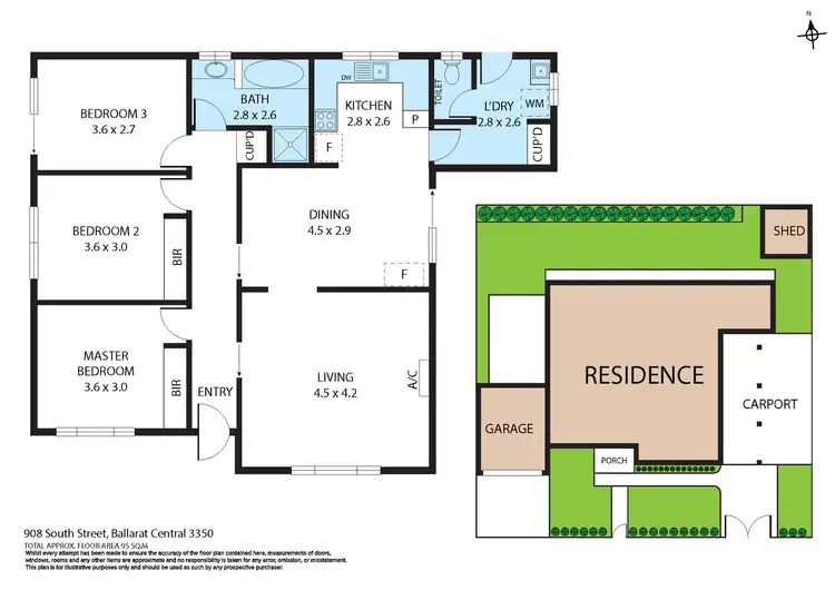 Floorplan of Homely house listing, 908 South Street, Ballarat Central VIC 3350