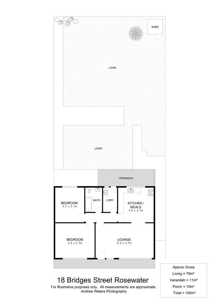 Floorplan of Homely house listing, 18 Bridges Street, Rosewater SA 5013