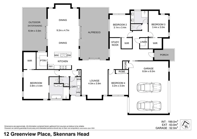 Floorplan of Homely house listing, 12 Greenview Place, Skennars Head NSW 2478