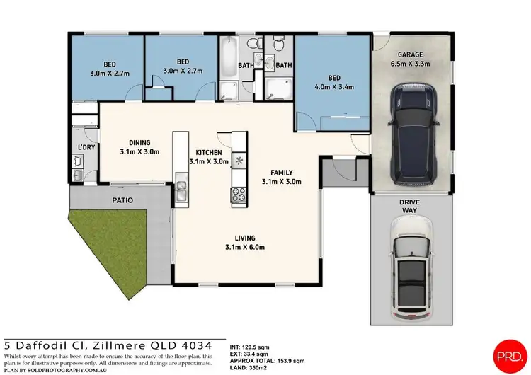 Floorplan of Homely house listing, 5 Daffodil Close, Zillmere QLD 4034