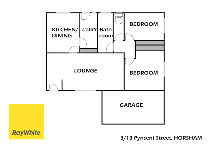 Floorplan of Homely unit listing, 3/13 Pynsent Street, Horsham VIC 3400