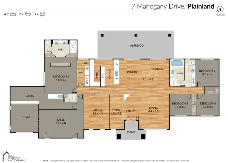 Floorplan of Homely house listing, 7 Mahogany Drive, Plainland QLD 4341