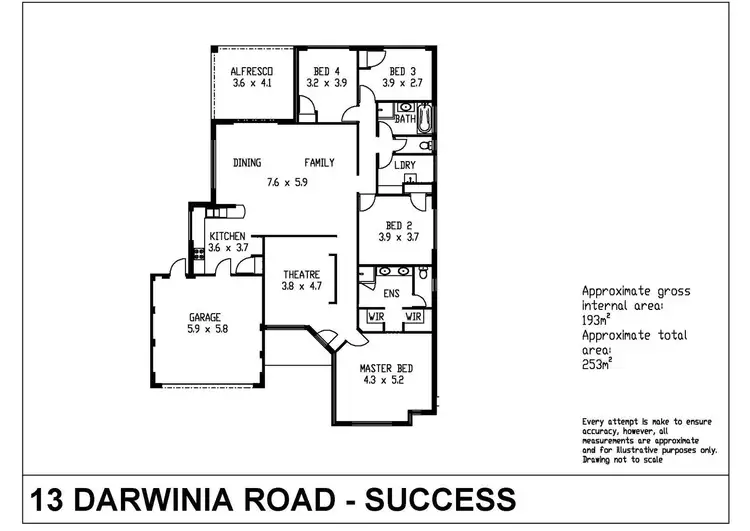 Floorplan of Homely house listing, 13 Darwinia Road, Success WA 6164