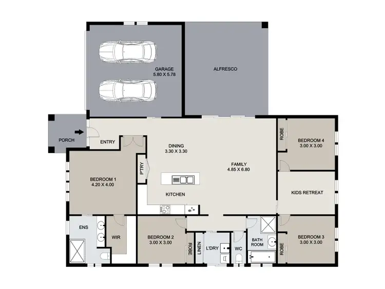 Floorplan of Homely house listing, 18 Iris Road, Kirkwood QLD 4680