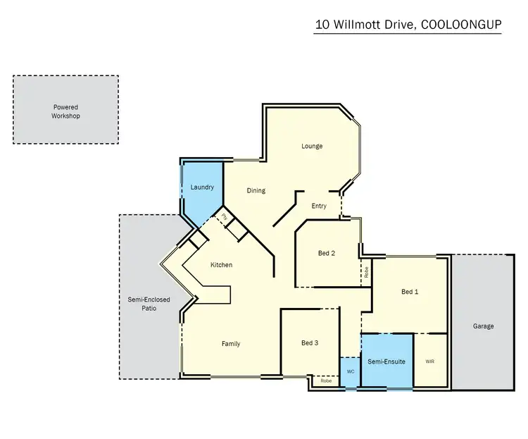 Floorplan of Homely house listing, 10 Willmott Drive, Cooloongup WA 6168