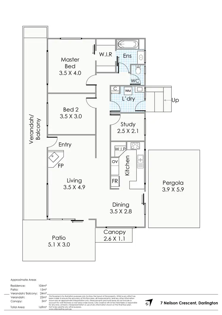Floorplan of Homely house listing, 7 Neilson Crescent, Darlington WA 6070