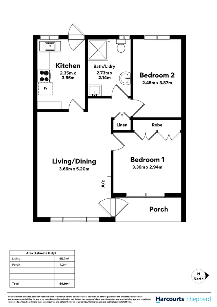 Floorplan of Homely unit listing, 21/116 Lipsett Terrace, Brooklyn Park SA 5032