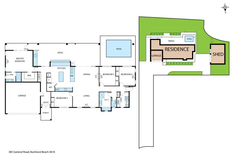 Floorplan of Homely house listing, 385 Garland Road, Bushland Beach QLD 4818