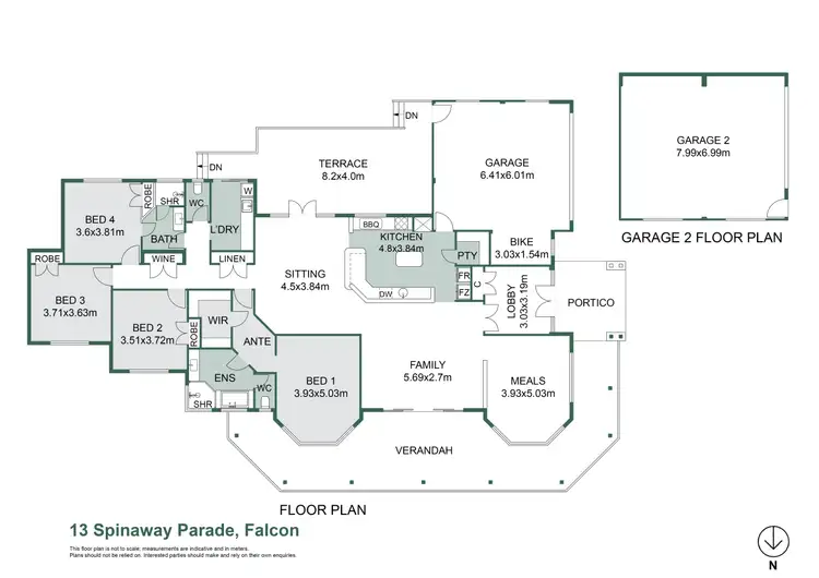 Floorplan of Homely house listing, 13 Spinaway Parade, Falcon WA 6210