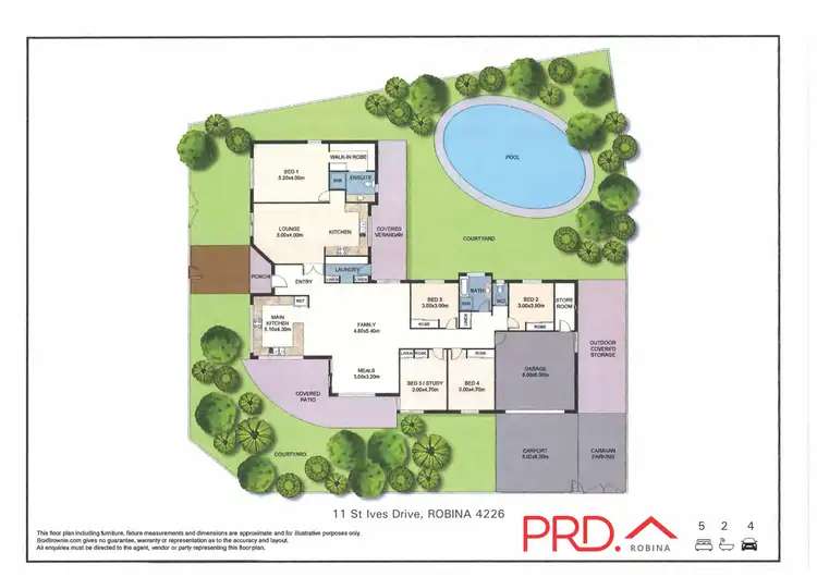 Floorplan of Homely house listing, 11 St Ives Drive, Robina QLD 4226