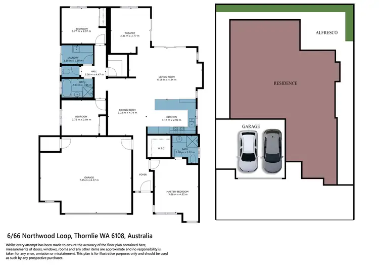 Floorplan of Homely house listing, 6/66 Northwood Loop, Thornlie WA 6108