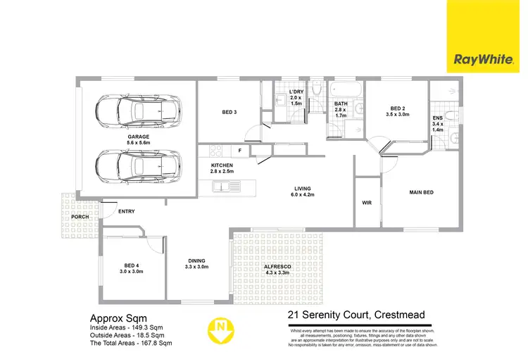 Floorplan of Homely house listing, 21 Serenity Court, Crestmead QLD 4132