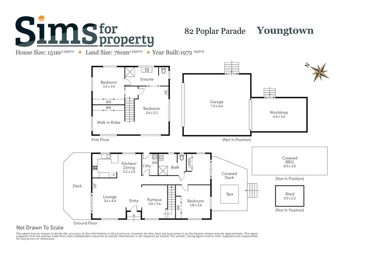 Floorplan of Homely house listing, 82 Poplar Parade, Youngtown TAS 7249