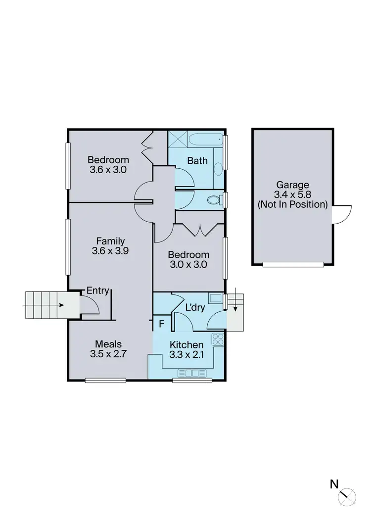 Floorplan of Homely unit listing, 1/26 Lording Street, Ferntree Gully VIC 3156
