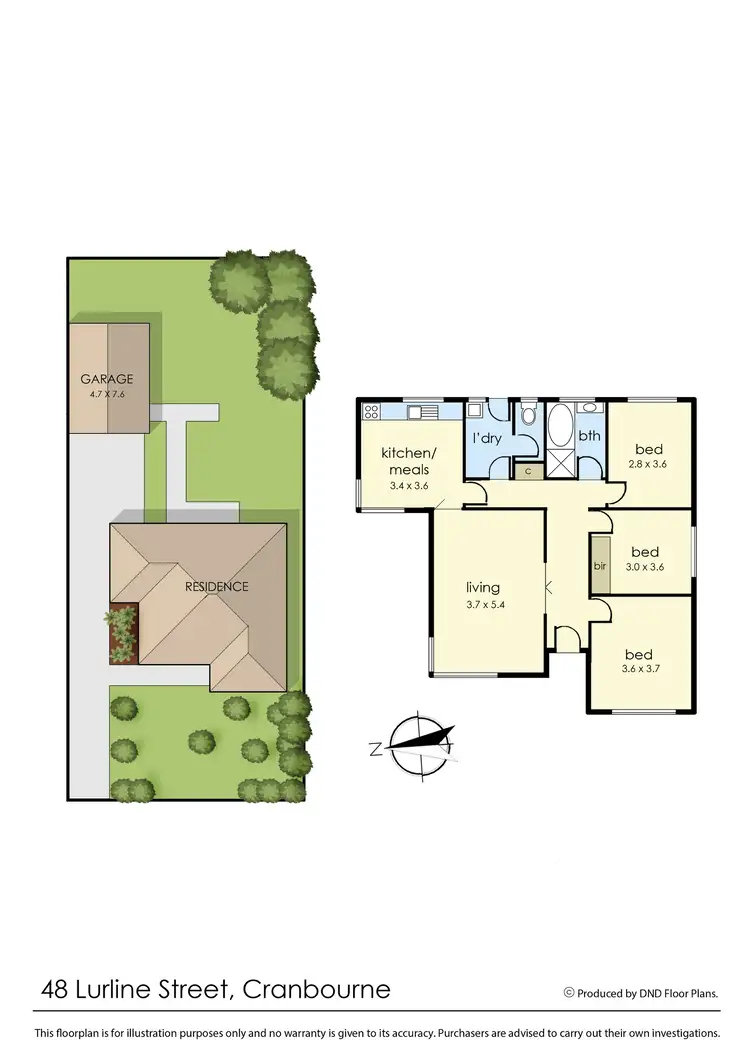 Floorplan of Homely house listing, 48 Lurline Street, Cranbourne VIC 3977