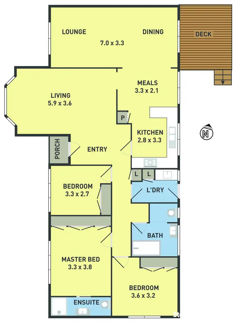 Floorplan of Homely house listing, 44 Henley Drive, Gladstone Park VIC 3043